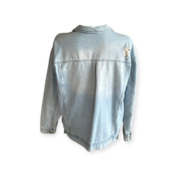 Highway Jeans Denim jacket XL button front distress style - Picture 6 of 11